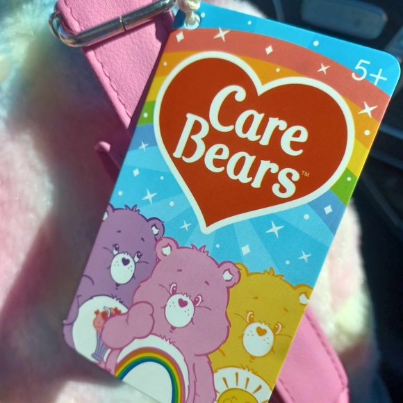 Care Bear Loungefly Fuzzy Pastel Backpack Bag Purse Hot Topic New Tags - Picture 4 of 4